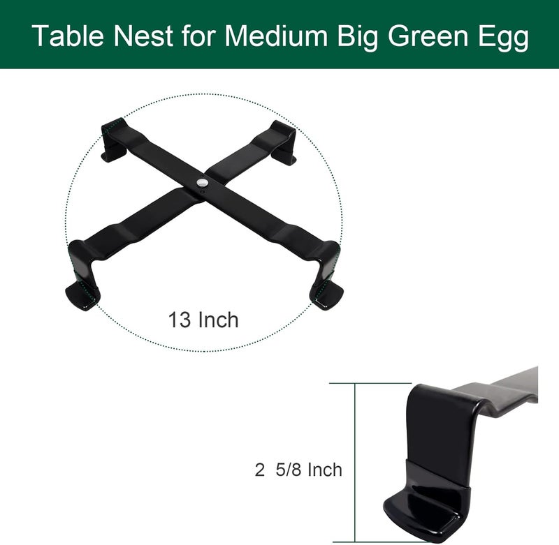 Quantfire Grill Stand Table Nest for Medium Big Green Egg, Big Green Egg Accessories Kamado Grill Table Nest Stand - Image 2
